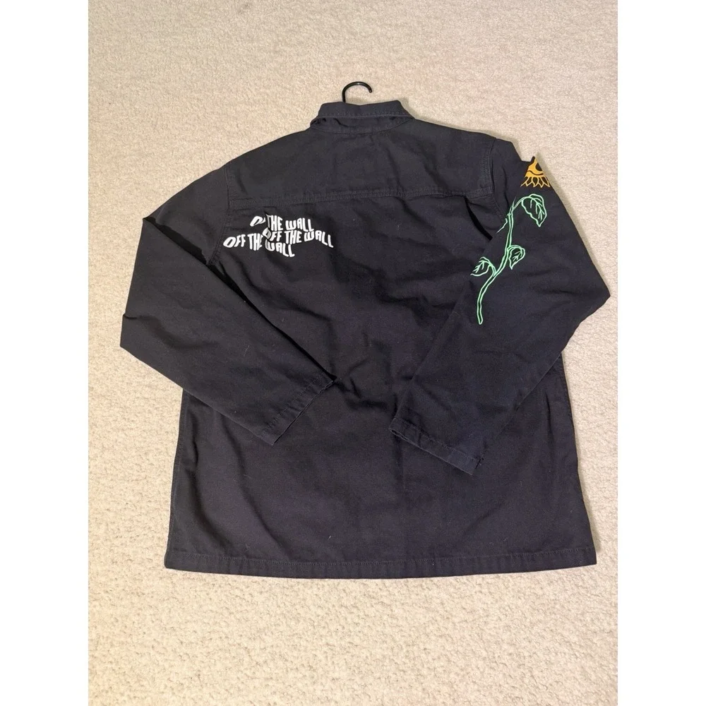 Vans Micro Dazed Drill Chore Coat Black Denim Jacket Tyson Peterson Graphic Logo